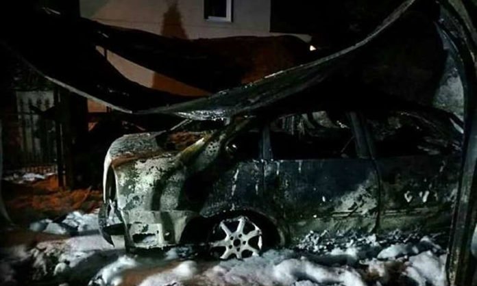 Spłonął garaż oraz samochód osobowy eSzamotuly.pl
