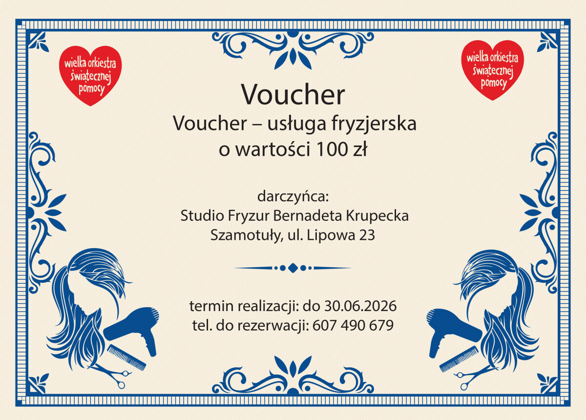 voucher - fryzjer - Krupecka 2026